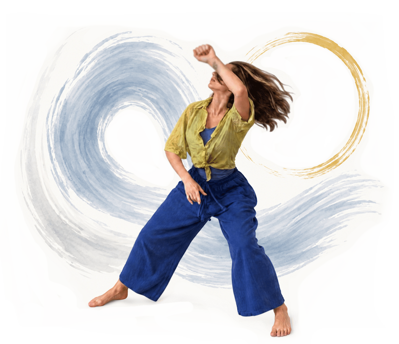 Morana moving in motion with her hair up