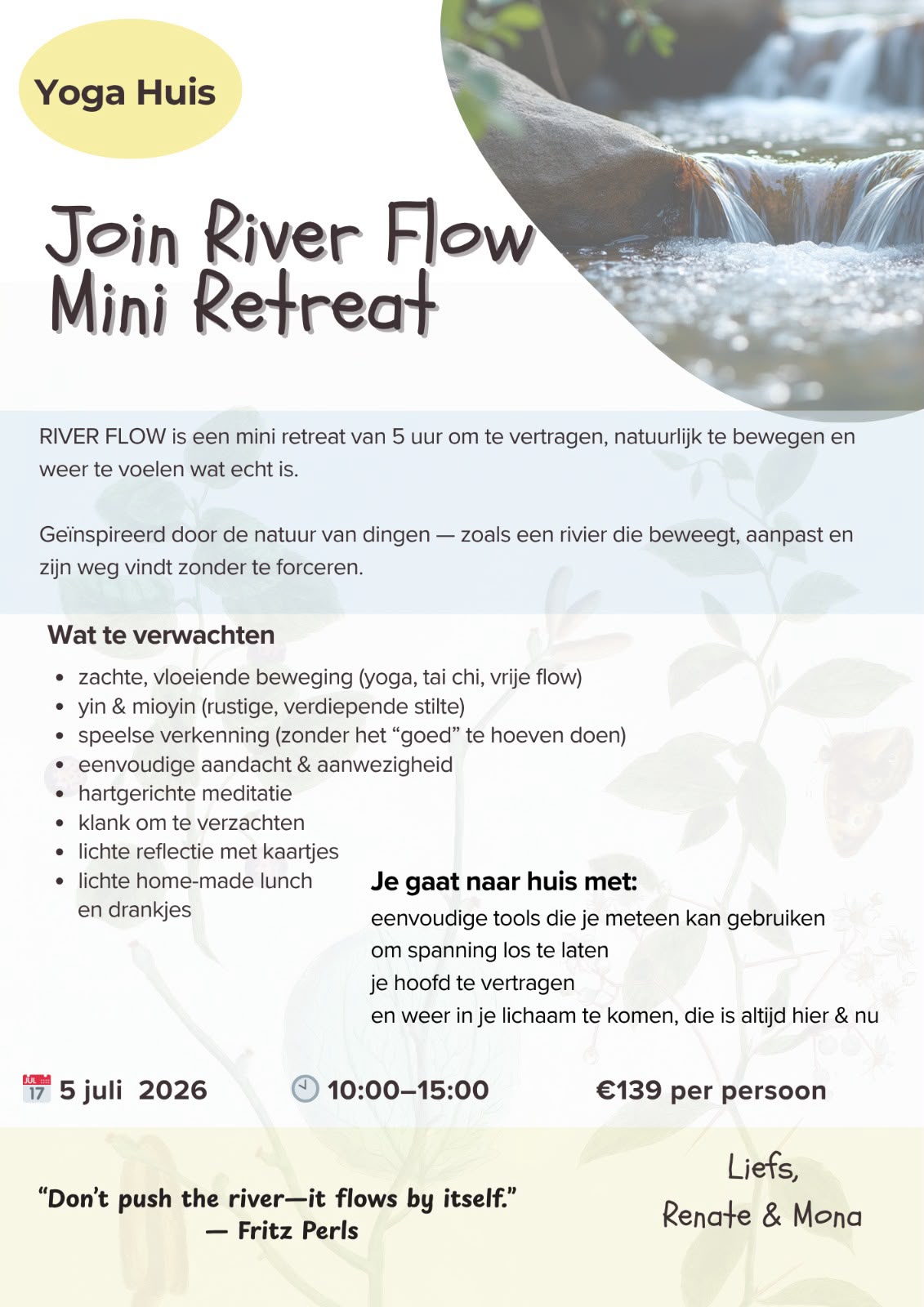 Join river flow retreat